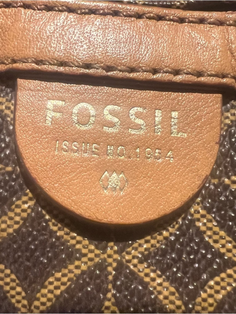 Fossil Sydney Tan & Chocolate Coated Canvas Tote Bag - Picture 5 of 10